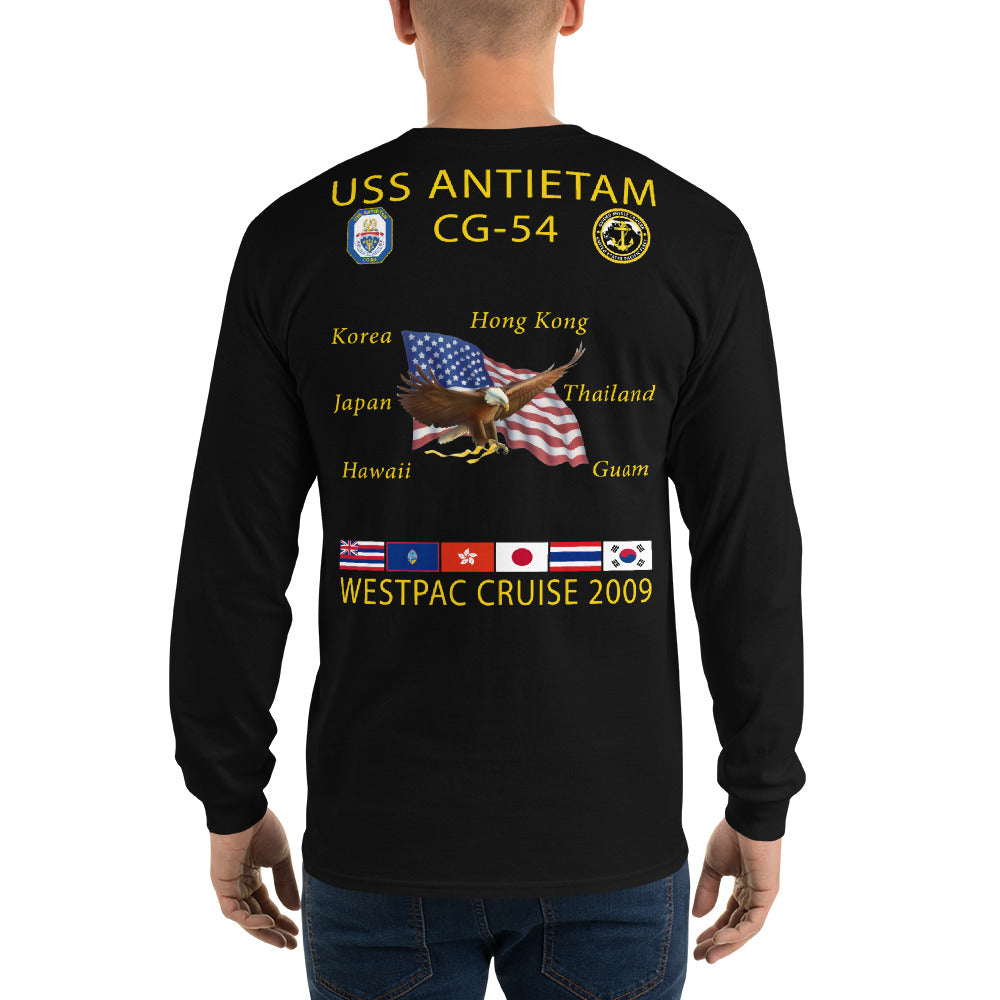 USS Antietam (CG-54) 2009 Long Sleeve Cruise Shirt