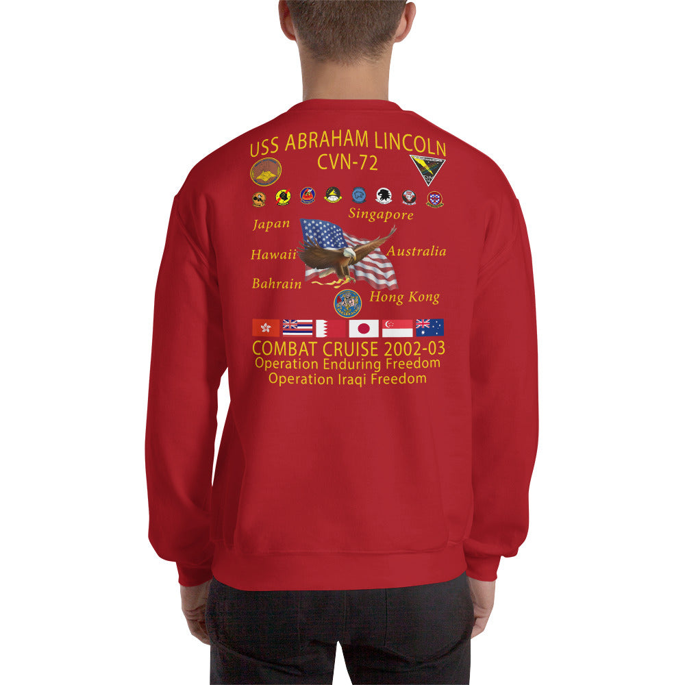 USS Abraham Lincoln (CVN-72) 2002-03 Cruise Sweatshirt