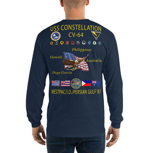 USS Constellation (CV-64) 1987 Long Sleeve Cruise Shirt