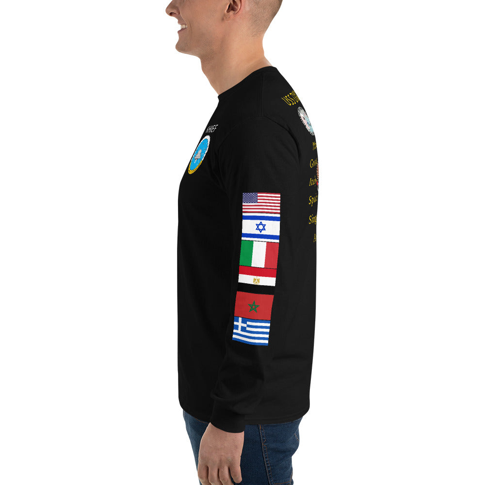 IKE CUSTOM w/FLAGS - E HUGHES - Long Sleeve Shirt
