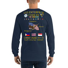 Load image into Gallery viewer, USS Enterprise (CVAN-65) 1971-72 Long Sleeve Cruise Shirt