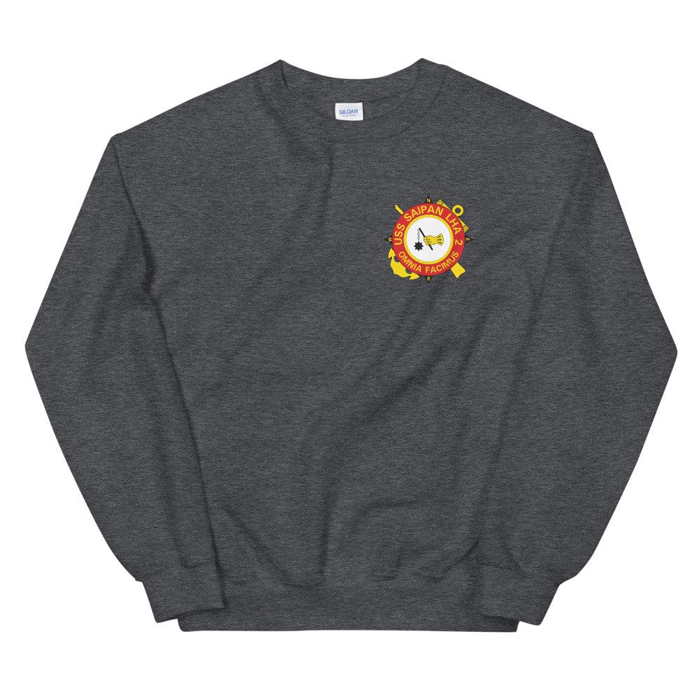 USS Saipan (LHA-2) Ship's Crest Sweatshirt