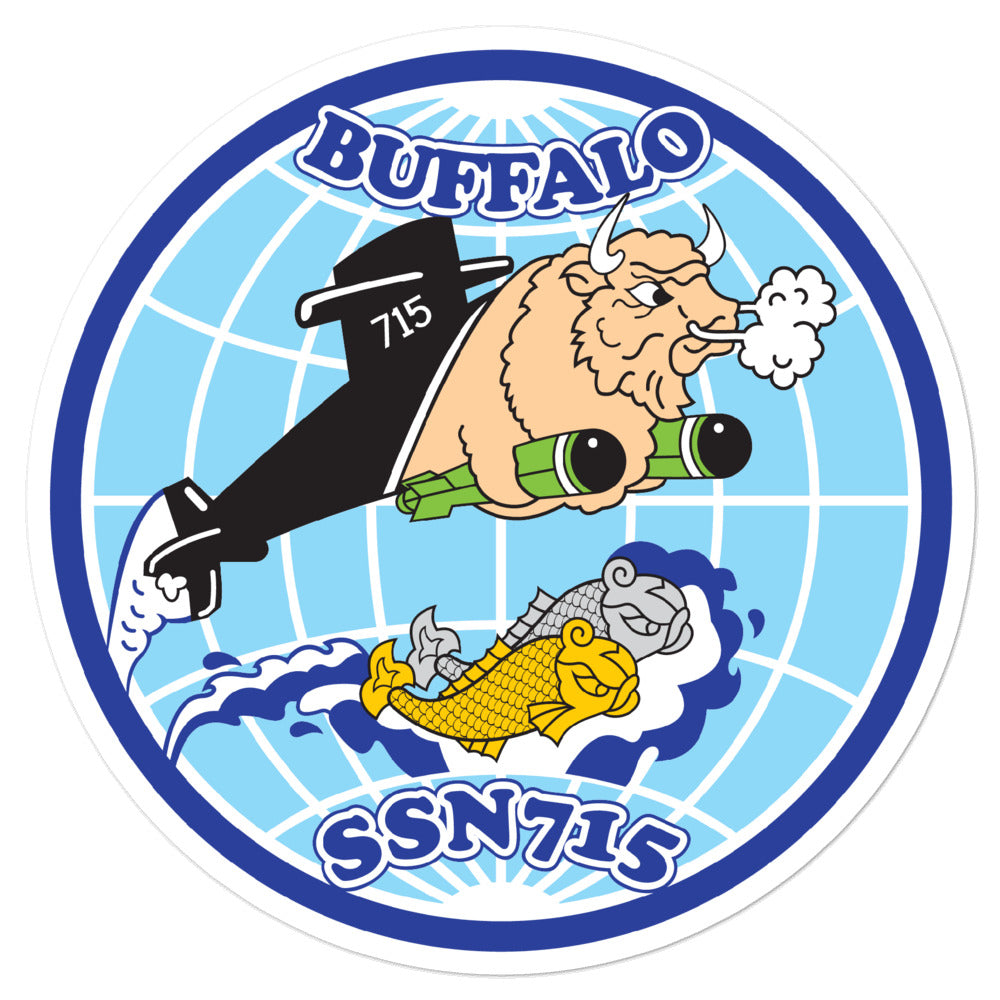 USS Buffalo (SSN-715) Ship's Crest Vinyl Sticker