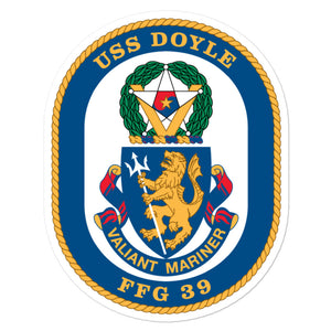USS Doyle (FFG-39) Ship's Crest Vinyl Sticker