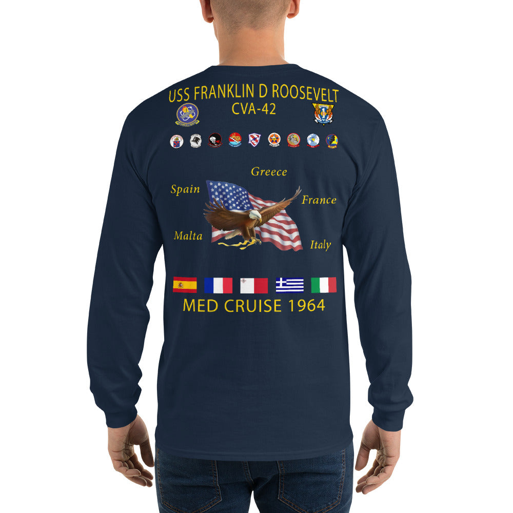 USS Franklin D. Roosevelt (CVA-42) 1964 Long Sleeve Cruise Shirt