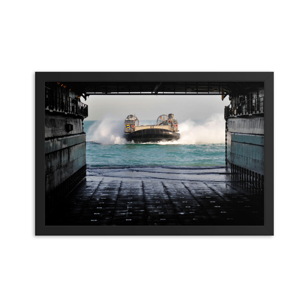 USS Pearl Harbor (LSD-52) Framed Well Deck Photo
