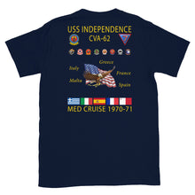 Load image into Gallery viewer, USS Independence (CVA-62) 1970-71 Cruise Shirt