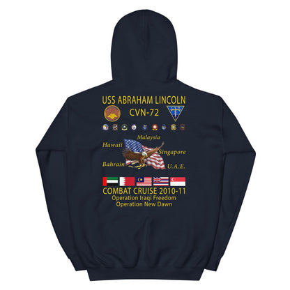 USS Abraham Lincoln (CVN-72) 2010-11 Cruise Hoodie