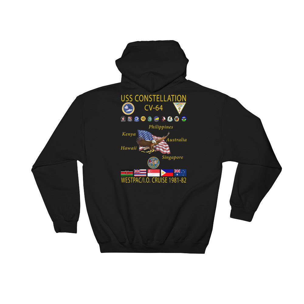 USS Constellation (CV-64) 1981-82 Cruise Hoodie