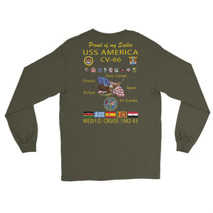 USS America (CV-66) 1982-83 Long Sleeve Cruise Shirt - FAMILY