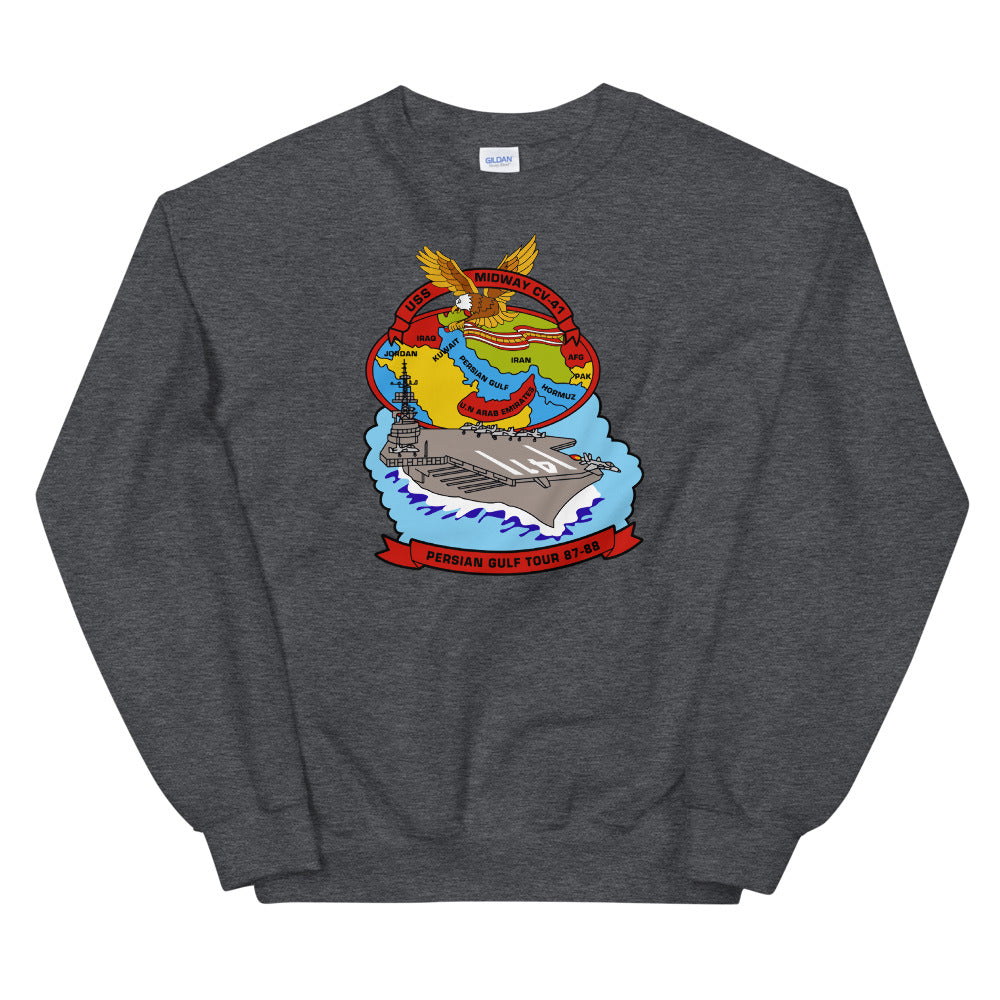 USS Midway (CV-41) Persian Gulf Tour 1987-88 Sweatshirt