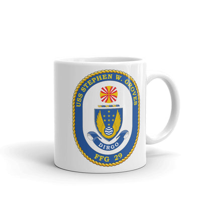 USS Stephen W. Groves (FFG-29) Ship's Crest Mug