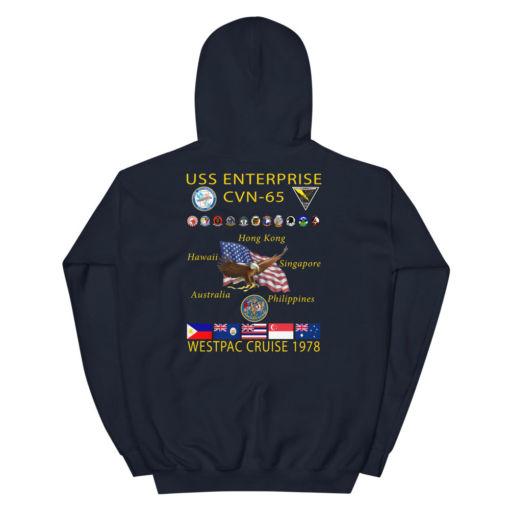 USS Enterprise (CVN-65) 1978 Cruise Hoodie