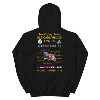 USS Carl Vinson (CVN-70) 1983 Cruise Hoodie - Family