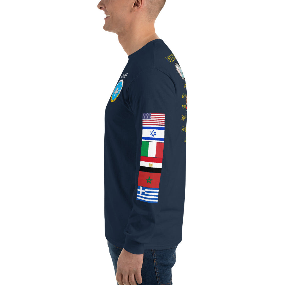 IKE CUSTOM w/FLAGS - E HUGHES - Long Sleeve Shirt