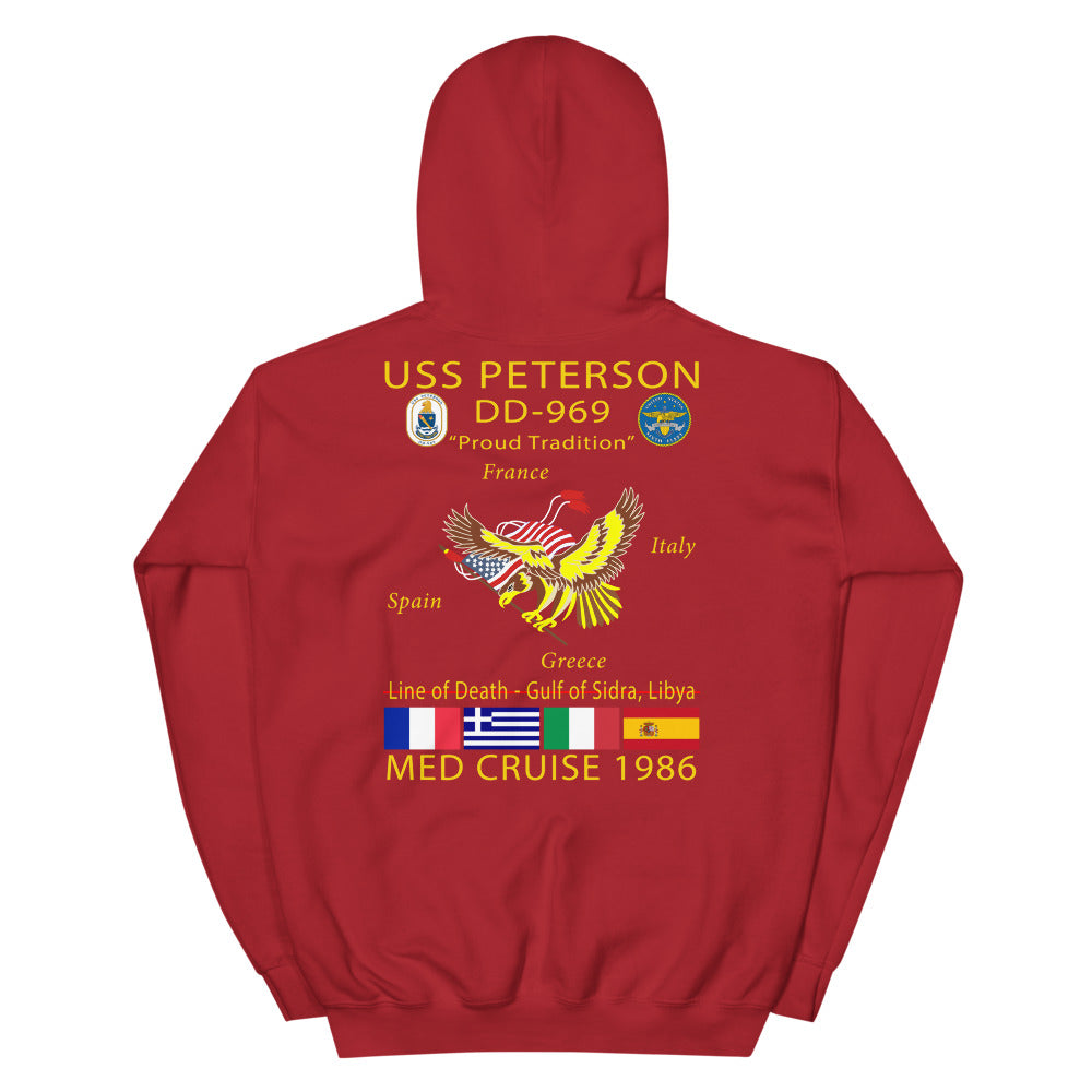USS Peterson (DD-969) 1986 Cruise Hoodie