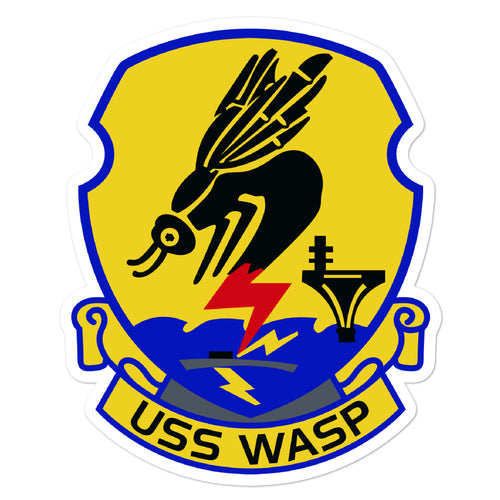 USS Wasp (CV-18) Ship's Crest Vinyl Sticker