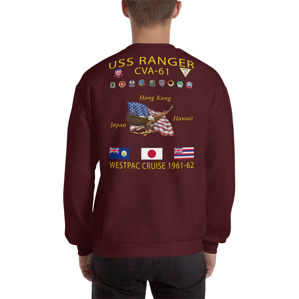 USS Ranger (CVA-61) 1961-62 Cruise Sweatshirt