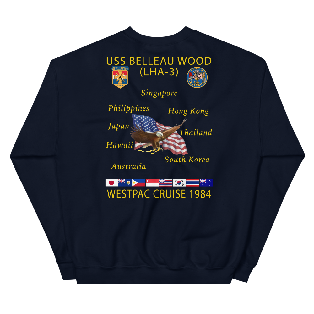 USS Belleau Wood (LHA-3) 1984 Cruise Sweatshirt