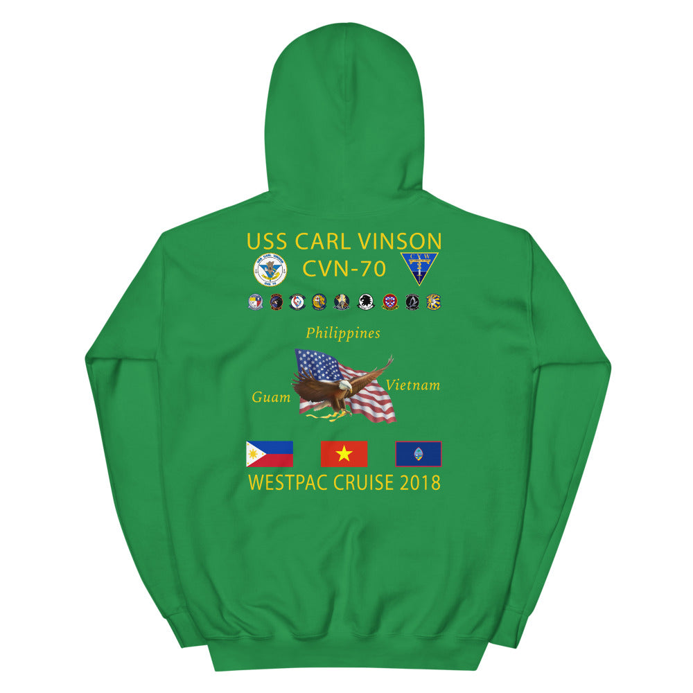USS Carl Vinson (CVN-70) 2018 Cruise Hoodie