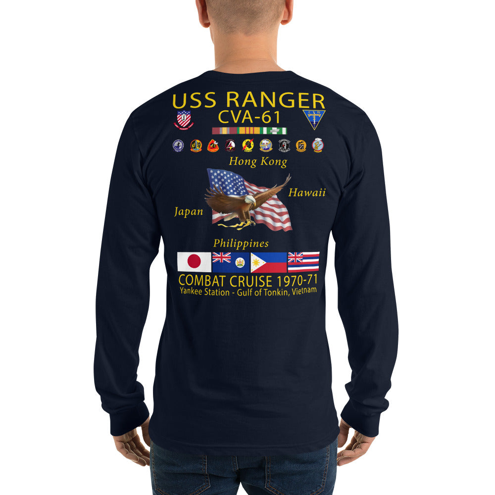 USS Ranger (CVA-61) 1970-71 Long Sleeve Cruise Shirt