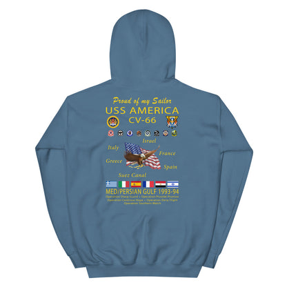 USS America (CV-66) 1993-94 Cruise Hoodie - FAMILY
