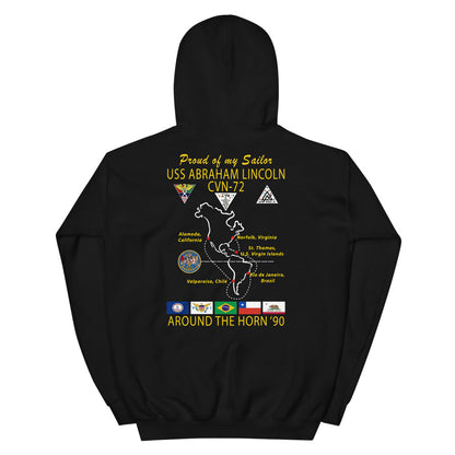 USS Abraham Lincoln (CVN-72) 1990 Cruise Hoodie - FAMILY