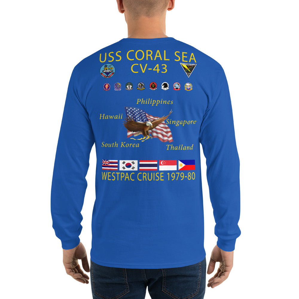 USS Coral Sea (CV-43) 1979-80 Long Sleeve Cruise Shirt