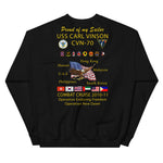 USS Carl Vinson (CVN-70) 2010-11 Cruise Sweatshirt - FAMILY