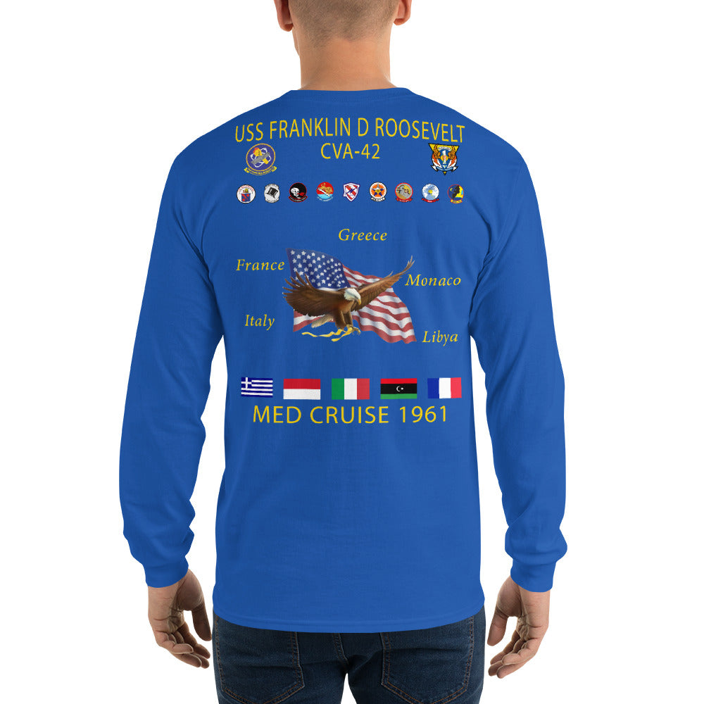 USS Franklin D. Roosevelt (CVA-42) 1961 Long Sleeve Cruise Shirt