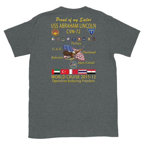 USS Abraham Lincoln (CVN-72) 2011-12 Cruise Shirt - Family