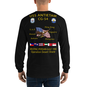 USS Antietam (CG-54) 1990 Long Sleeve Cruise Shirt