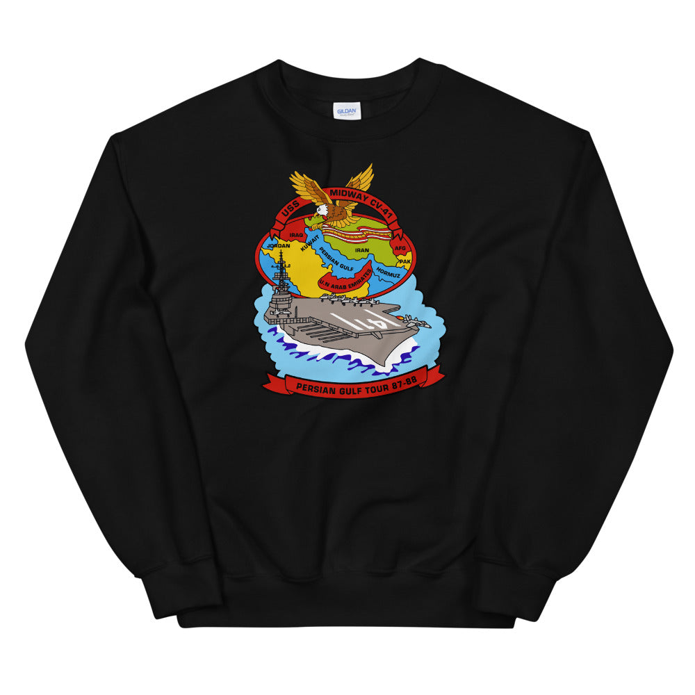 USS Midway (CV-41) Persian Gulf Tour 1987-88 Sweatshirt
