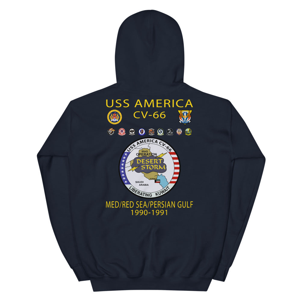 USS America (CV-66) 1990-91 Cruise Hoodie (Ver 2)