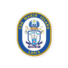 Load image into Gallery viewer, USS Makin Island (LHD-8) Ship&#39;s Crest Vinyl Sticker