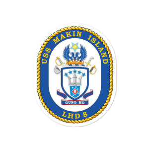 USS Makin Island (LHD-8) Ship's Crest Vinyl Sticker