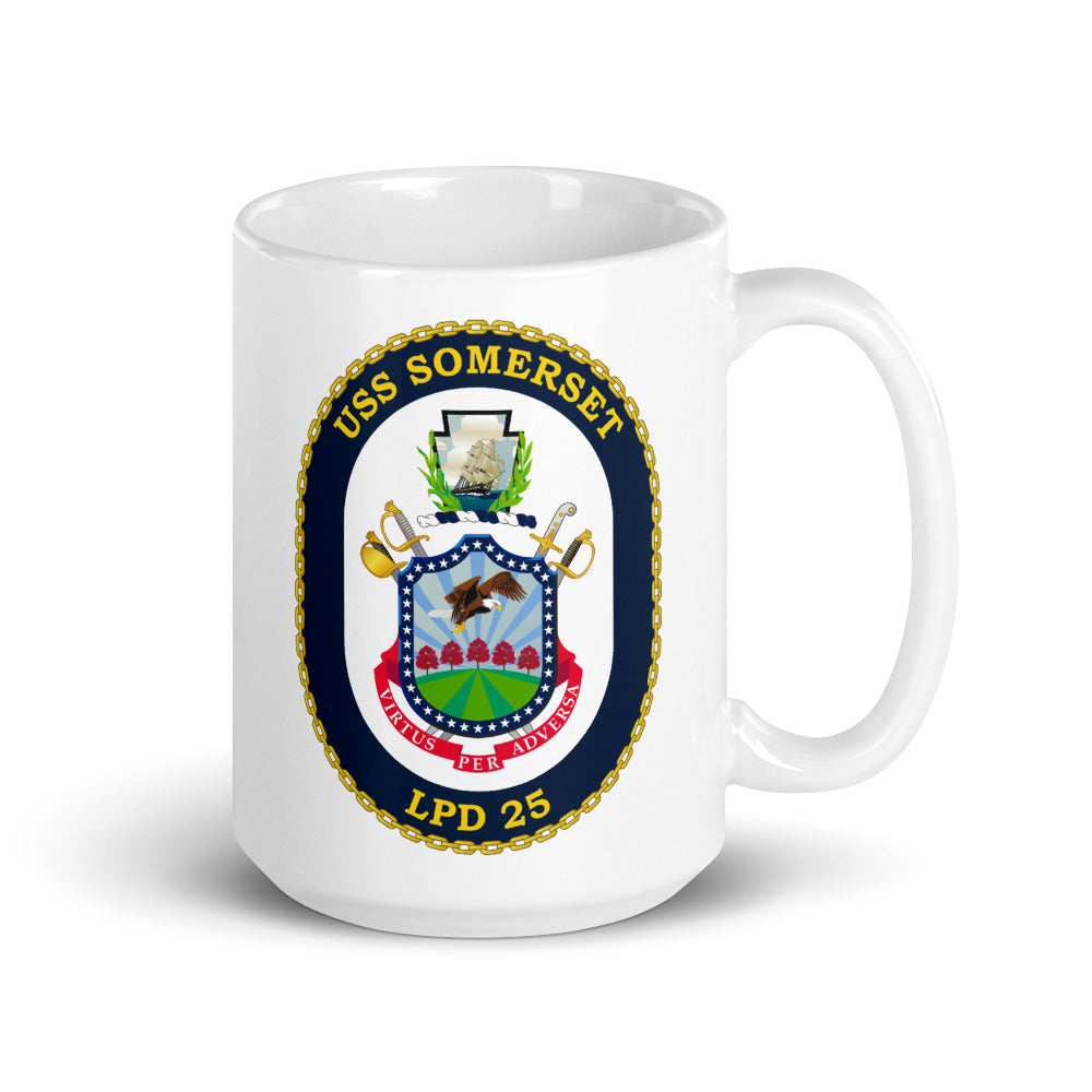 USS Somerset (LPD-25) Ship's Crest Mug