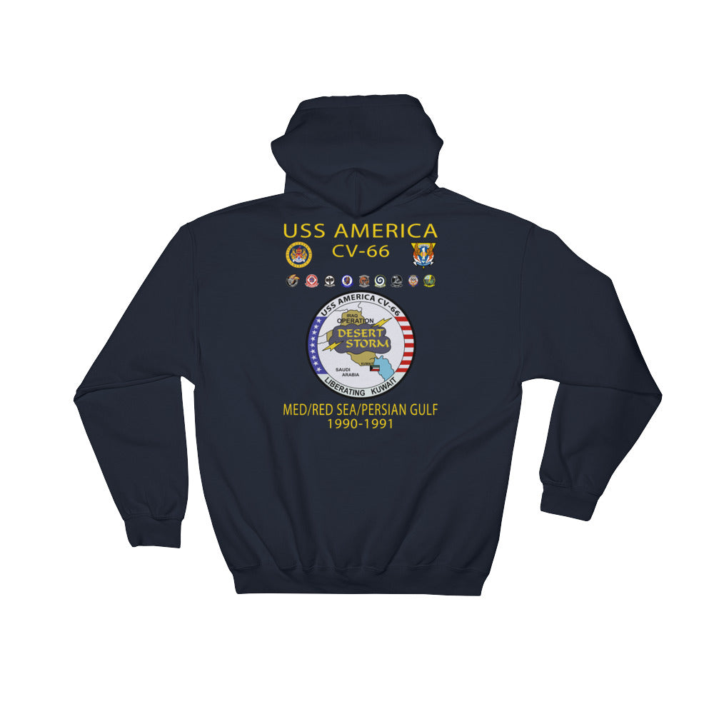 USS America (CV-66) 1990-91 Cruise Hoodie (Ver 2)