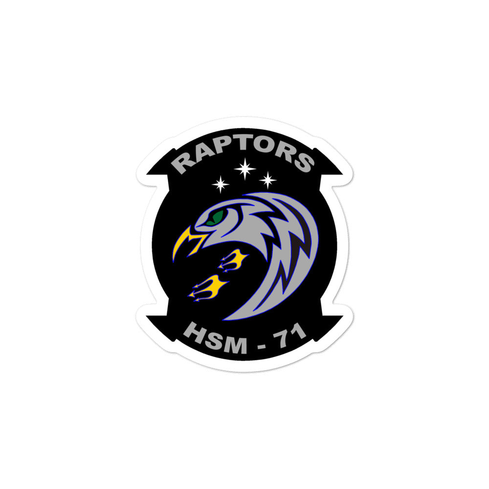 HSM-71 Raptors Squadron Crest Vinyl Sticker