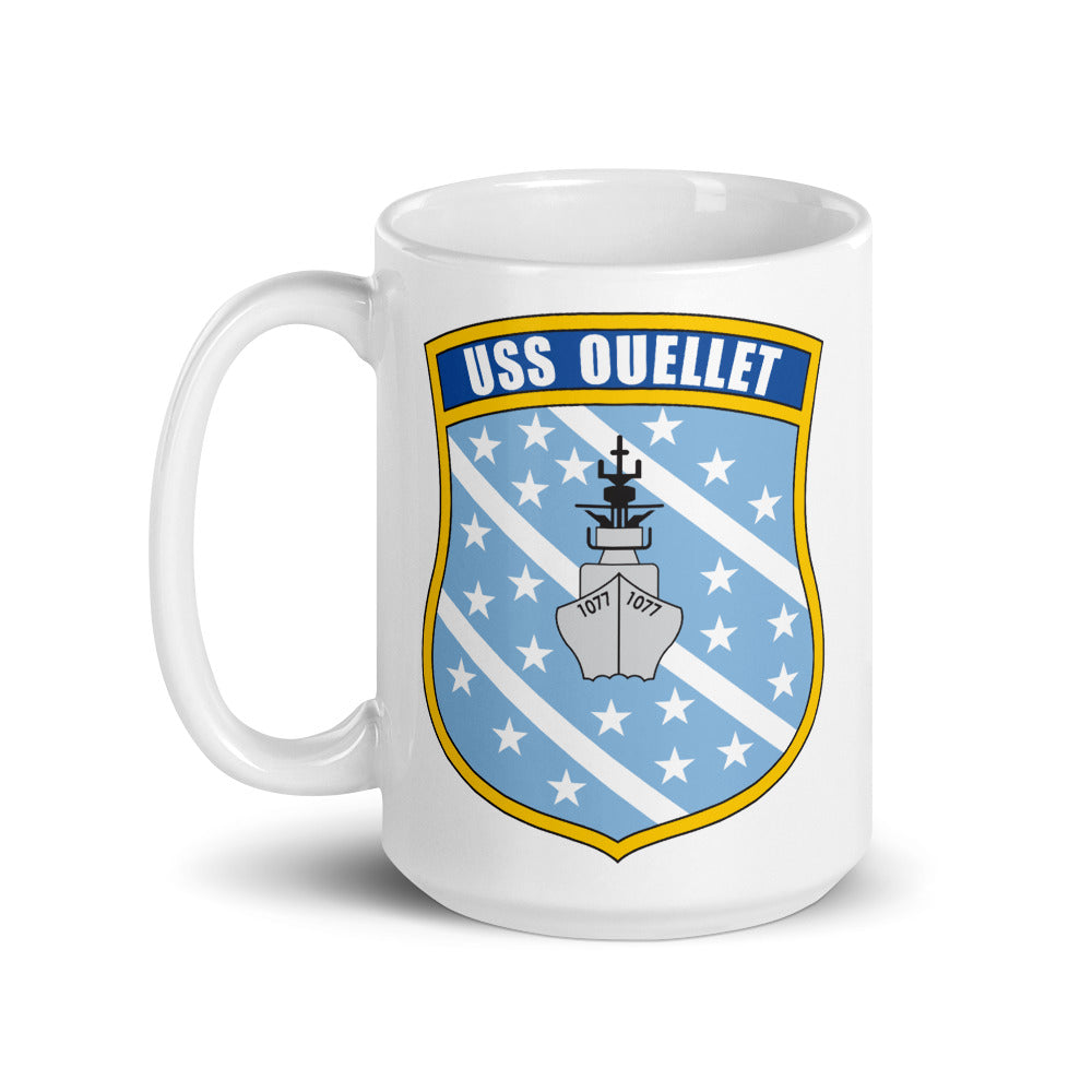 USS Ouellet (FF-1077) Ship's Crest Mug