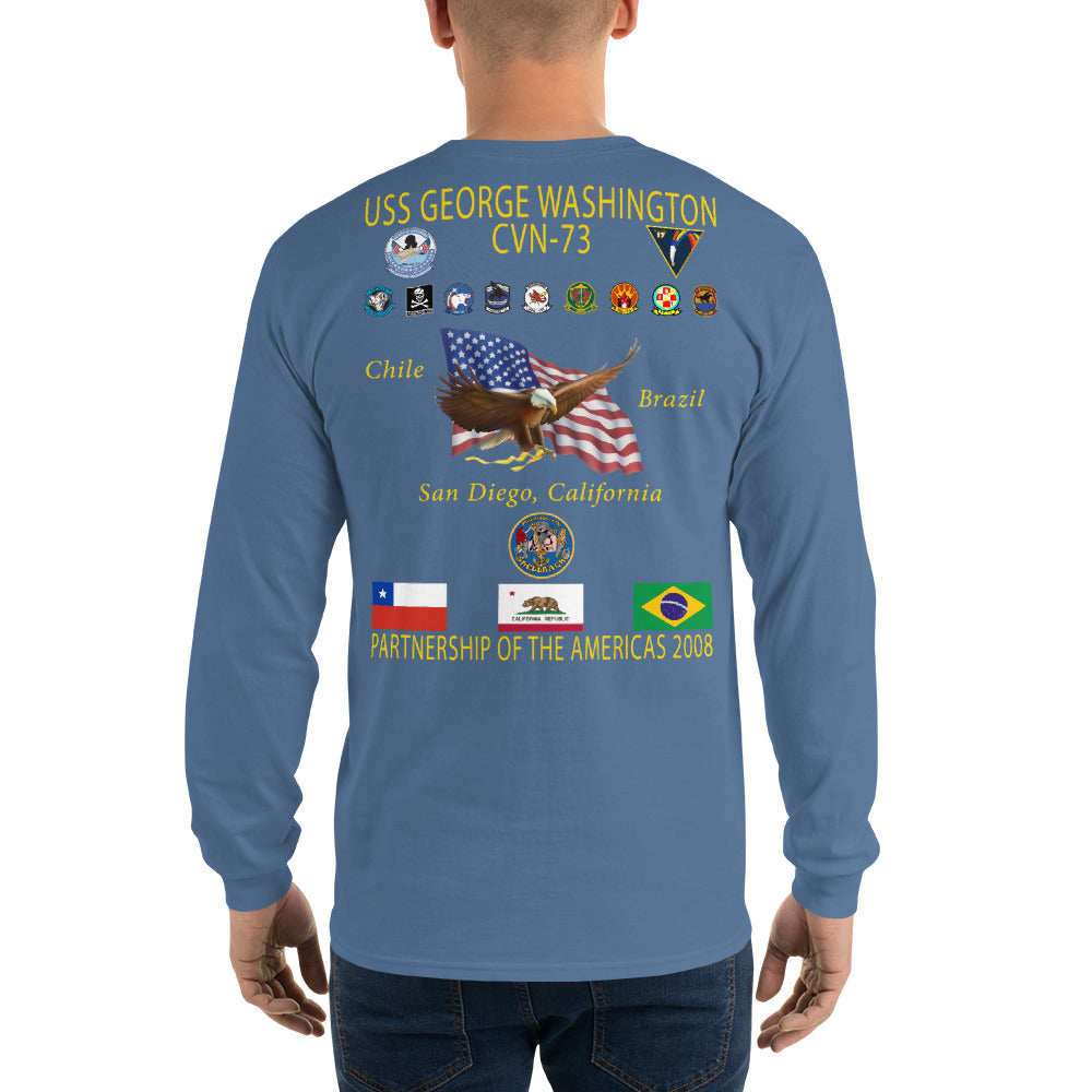 USS George Washington (CVN-73) 2008 POA Long Sleeve Cruise Shirt