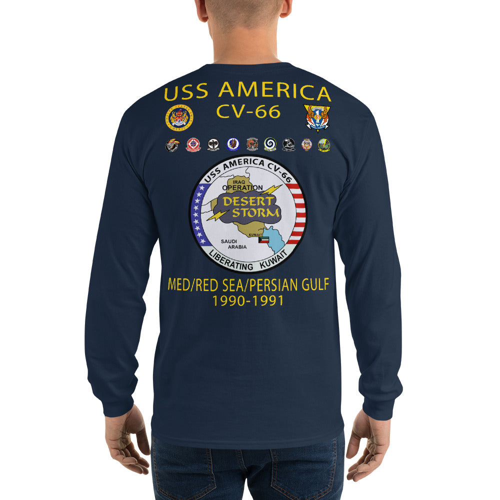 USS America (CV-66) 1990-91 Long Sleeve Cruise Shirt (Ver 2)