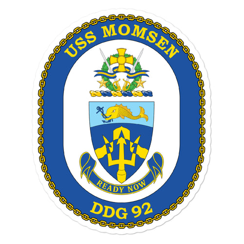 USS Momsen (DDG-92) Ship's Crest Vinyl Sticker