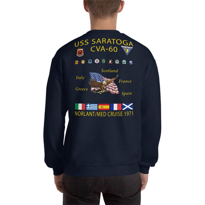USS Saratoga (CVA-60) 1971 Cruise Sweatshirt