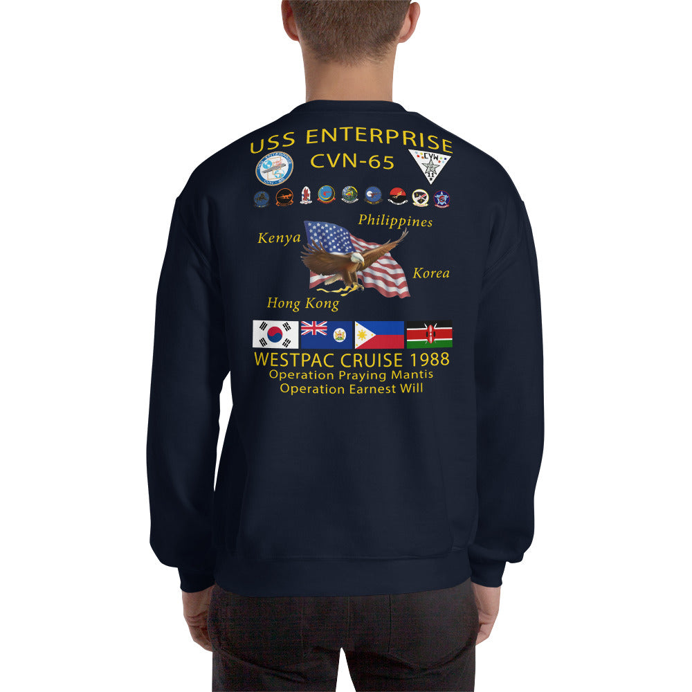 USS Enterprise (CVN-65) 1988 Cruise Sweatshirt
