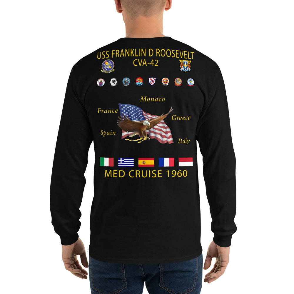 USS Franklin D. Roosevelt (CVA-42) 1960 Long Sleeve Cruise Shirt