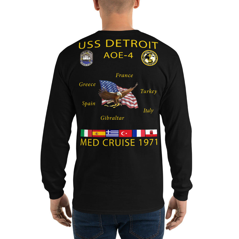 USS Detroit (AOE-4) 1971 Long Sleeve Cruise Shirt