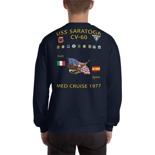 USS Saratoga (CV-60) 1977 Cruise Sweatshirt