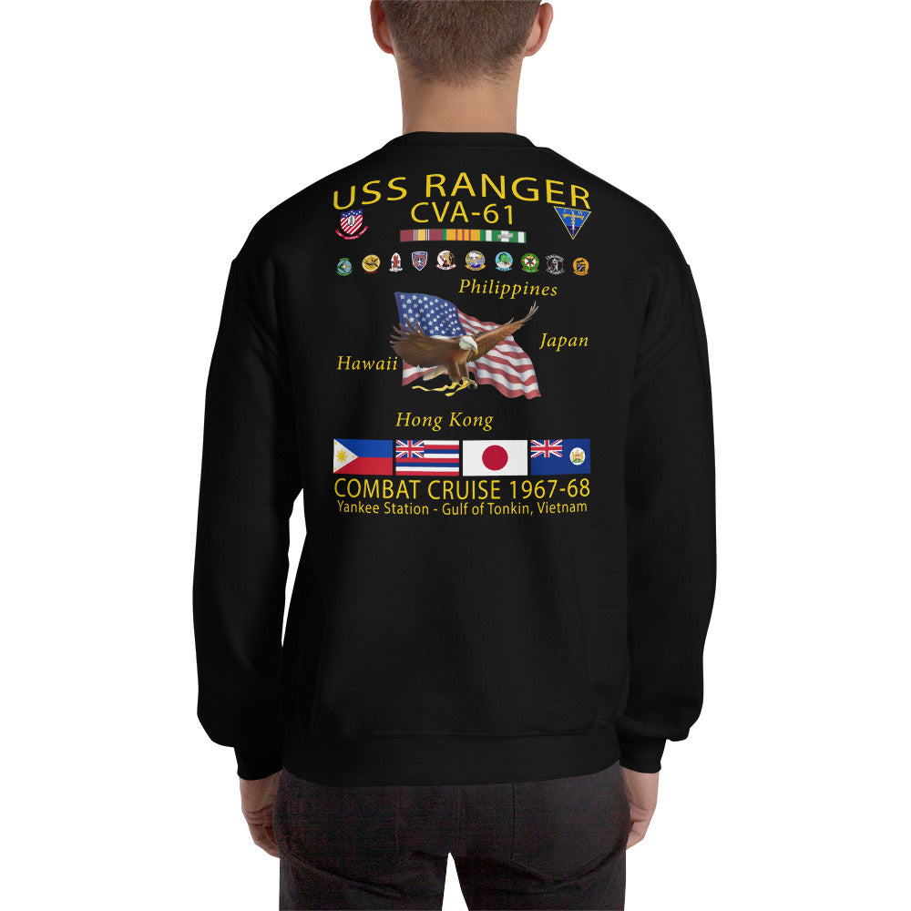 USS Ranger (CVA-61) 1967-68 Cruise Sweatshirt