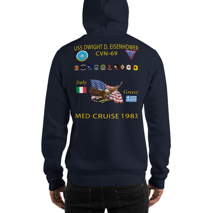 USS Dwight D. Eisenhower (CVN-69) 1983 Cruise Hoodie